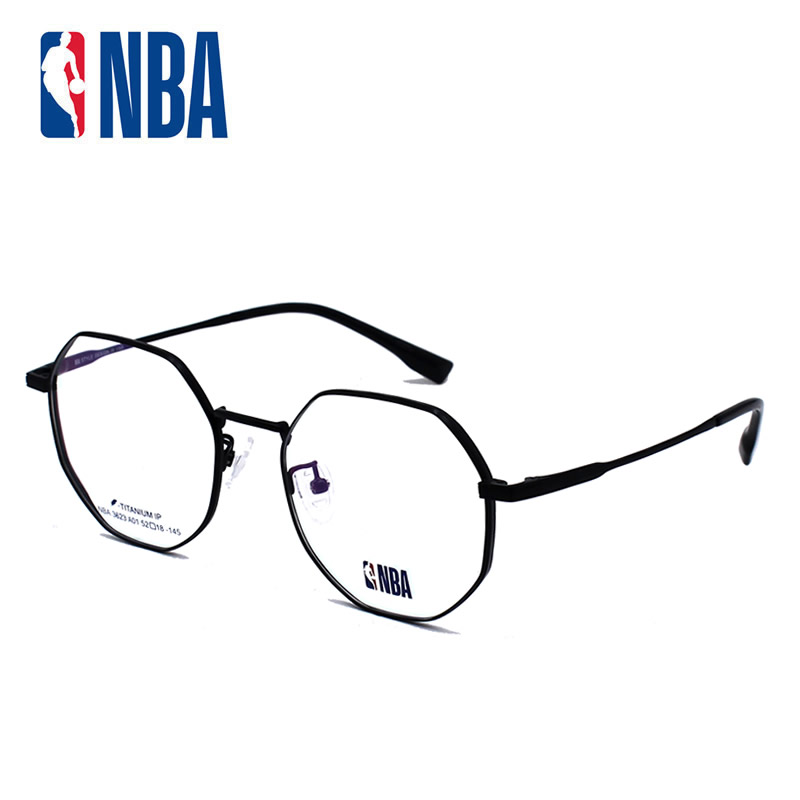 NBA3623 斯文复古男女潮款眼镜框架纯钛全框黑色学生文艺时尚流行
