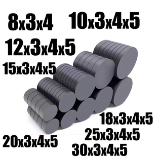 铁氧体黑色磁铁圆片冰箱贴吸铁石圆形五金磁钉工业黑磁圆饼包邮