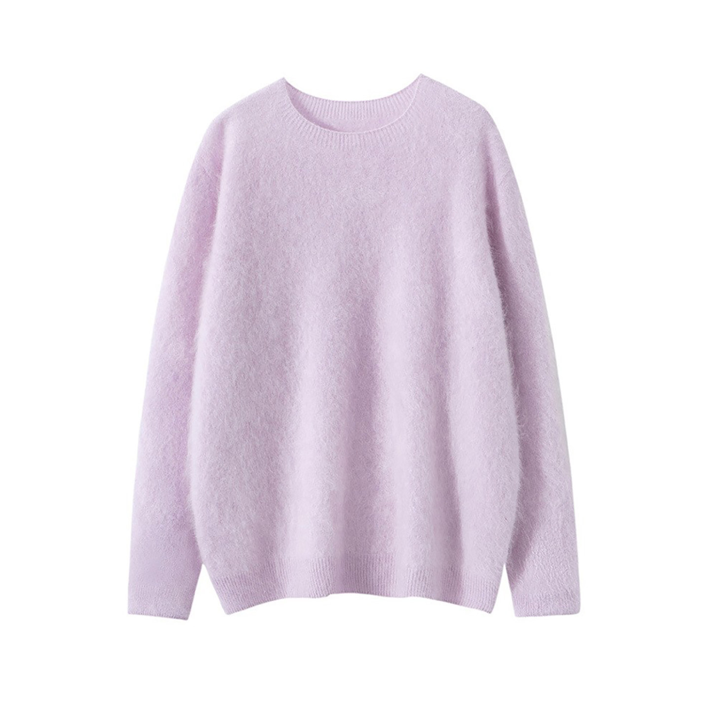 秋冬新款无缝一体拉绒100%纯山羊绒衫女圆领毛衣宽松慵懒风打底衫,女装/女士精品,羊绒衫,淘宝优惠券,粉丝福利购,淘宝优惠卷