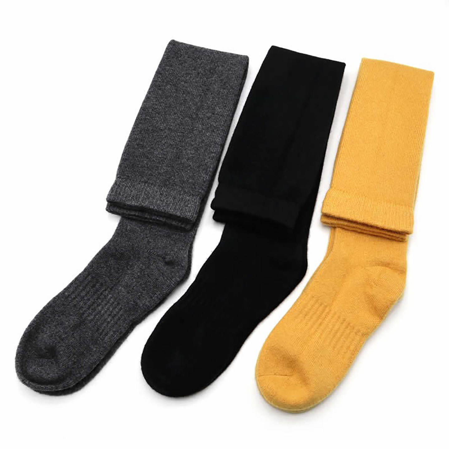 秋冬女士100%纯羊绒长筒过膝袜针织保暖高筒护腿加厚防寒月子袜