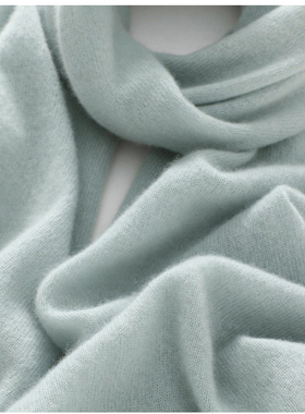 2025秋冬新品100%山羊绒男女士情侣款围巾加长软糯肤感白色围脖