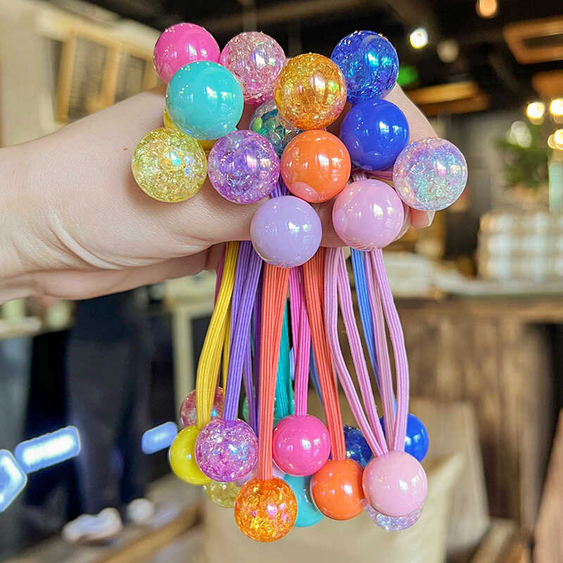 高弹力彩色头绳儿童可爱女孩