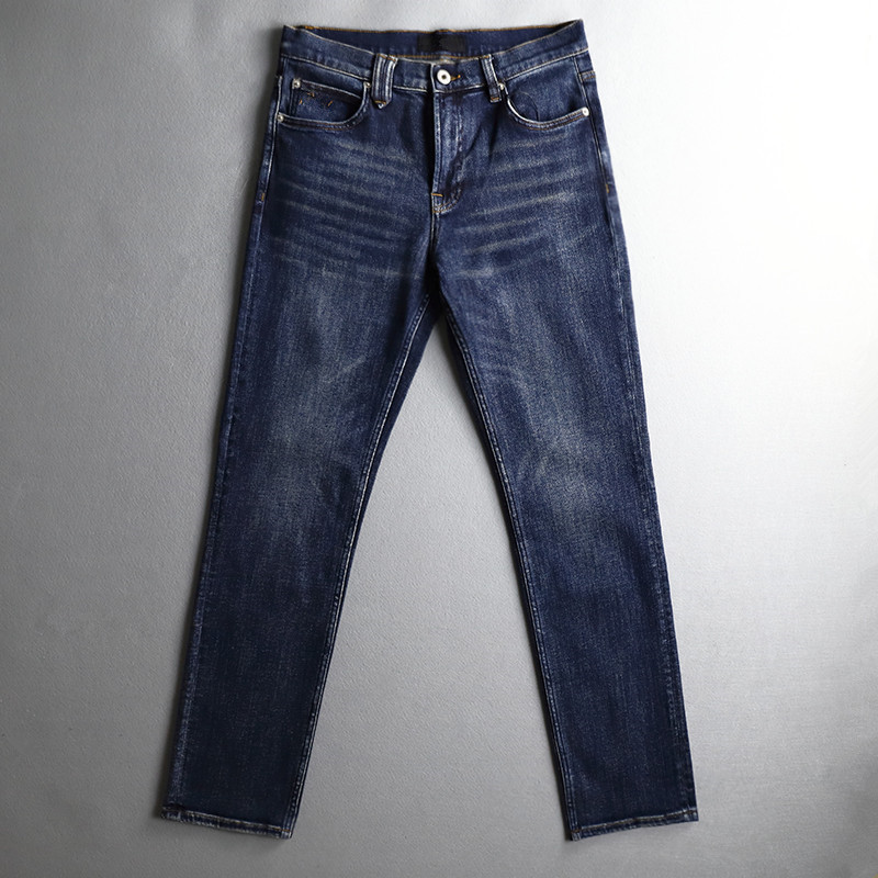 秋冬男士重水洗微弹刺绣牛仔长裤