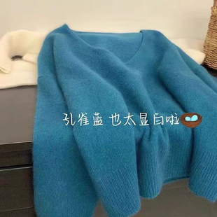 姗姐 超显白颜色超仙加新色超级跑量人手可叠穿韩系v领针6434