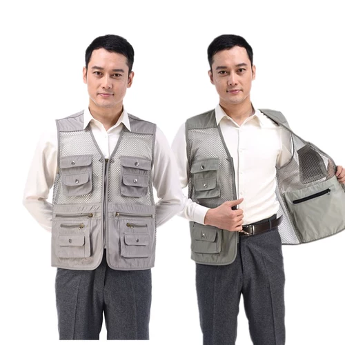 Мужской дорожный жилет для отдыха, для среднего возраста, большой размер