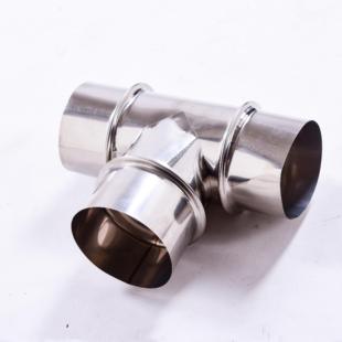 加厚不锈钢排烟管家用烤火炉子无缝烟管家用柴火灶烟囱排烟管三通