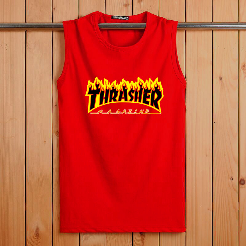 EVERYDAY SPECIALS COTTON SLEEVELESS VEST MENS SPORTS AND LEISURE BEACH WAISTCOAT MENS T-SHIRT LOOSE FITNESS BOTTOMING SHIRT