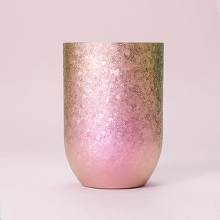 日本HORIE钛杯纯钛钛水杯双层炫彩轻奢啤酒咖啡牛奶合金日式杯子