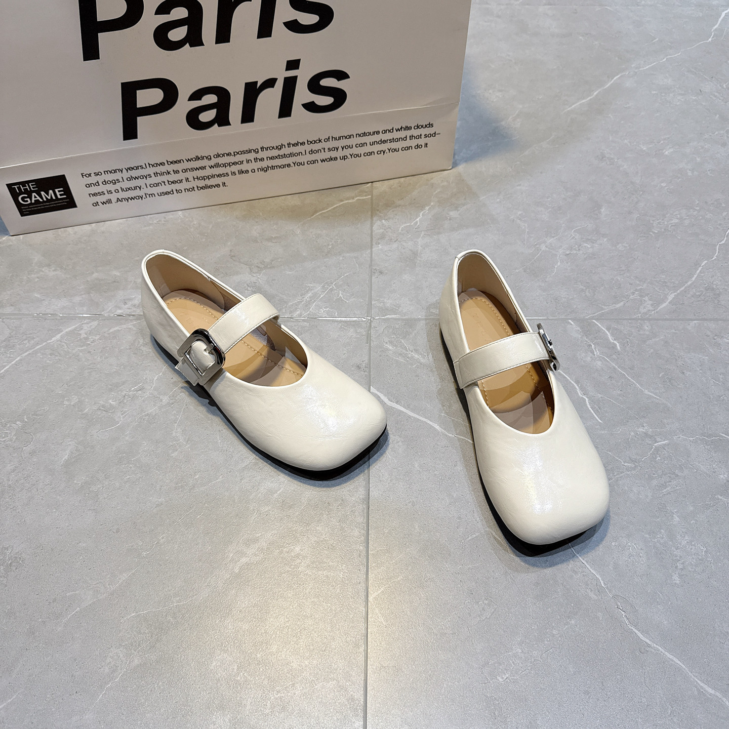 法式复古玛丽珍鞋女新款一字扣平底浅口单鞋软皮软底不累脚奶奶鞋,女鞋,浅口单鞋,淘宝优惠券,粉丝福利购,淘宝优惠卷