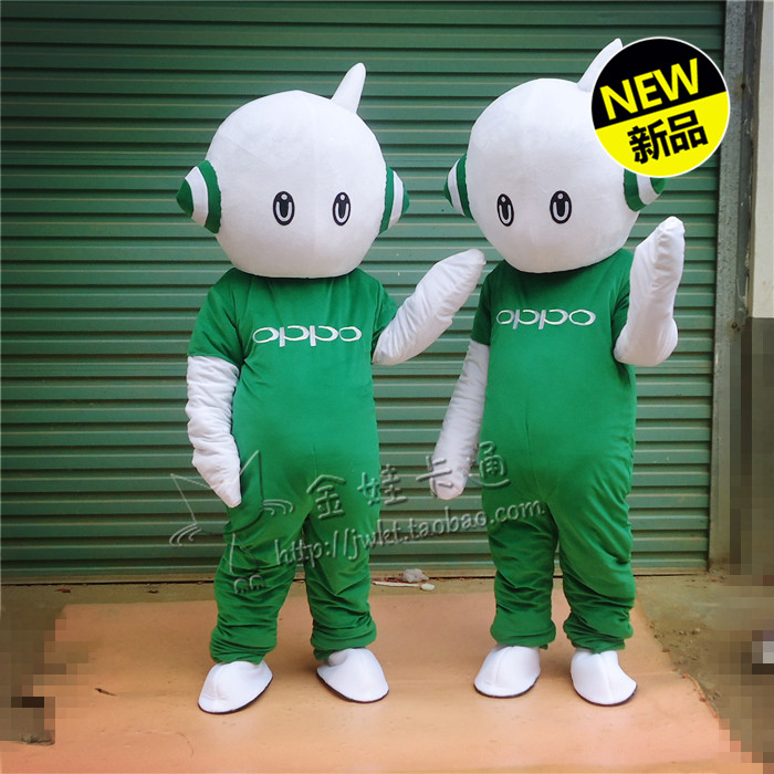 定做卡通人偶服装oppo表演宣传服音乐人行走公仔服装手机吉祥物饰
