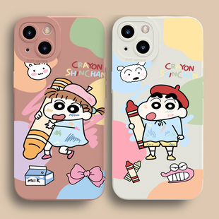 小新樱田妮妮适用苹果13手机壳iPhone14promax情侣款16/17软壳15/11可爱12/XR卡通7/8plus男女款xs硅胶