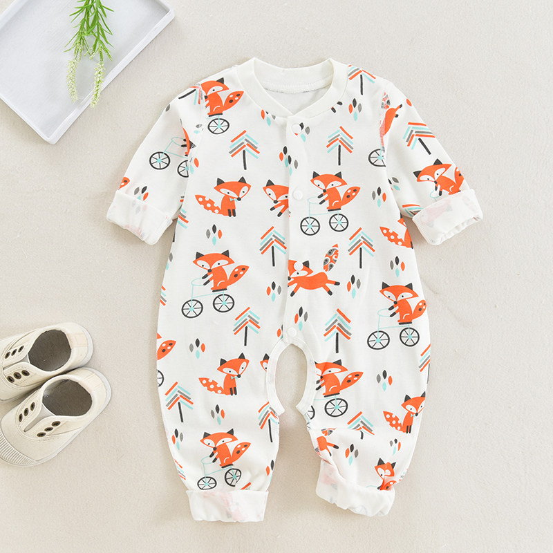 婴儿衣服秋装新生婴儿连体衣春秋纯棉男女宝宝哈衣婴幼儿爬服睡衣