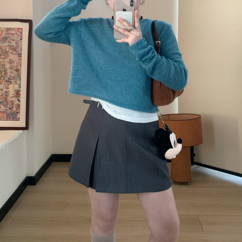 Omang桃喜小个子设计感西装短裙裤女2025早秋新款韩系显瘦a字短裤,女装/女士精品,半身裙,淘宝优惠券,粉丝福利购,淘宝优惠卷