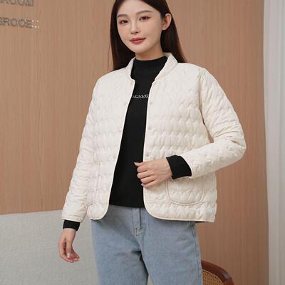 YY新款女外套短款2024秋冬潮流百搭棉服洋气轻薄保暖棉服