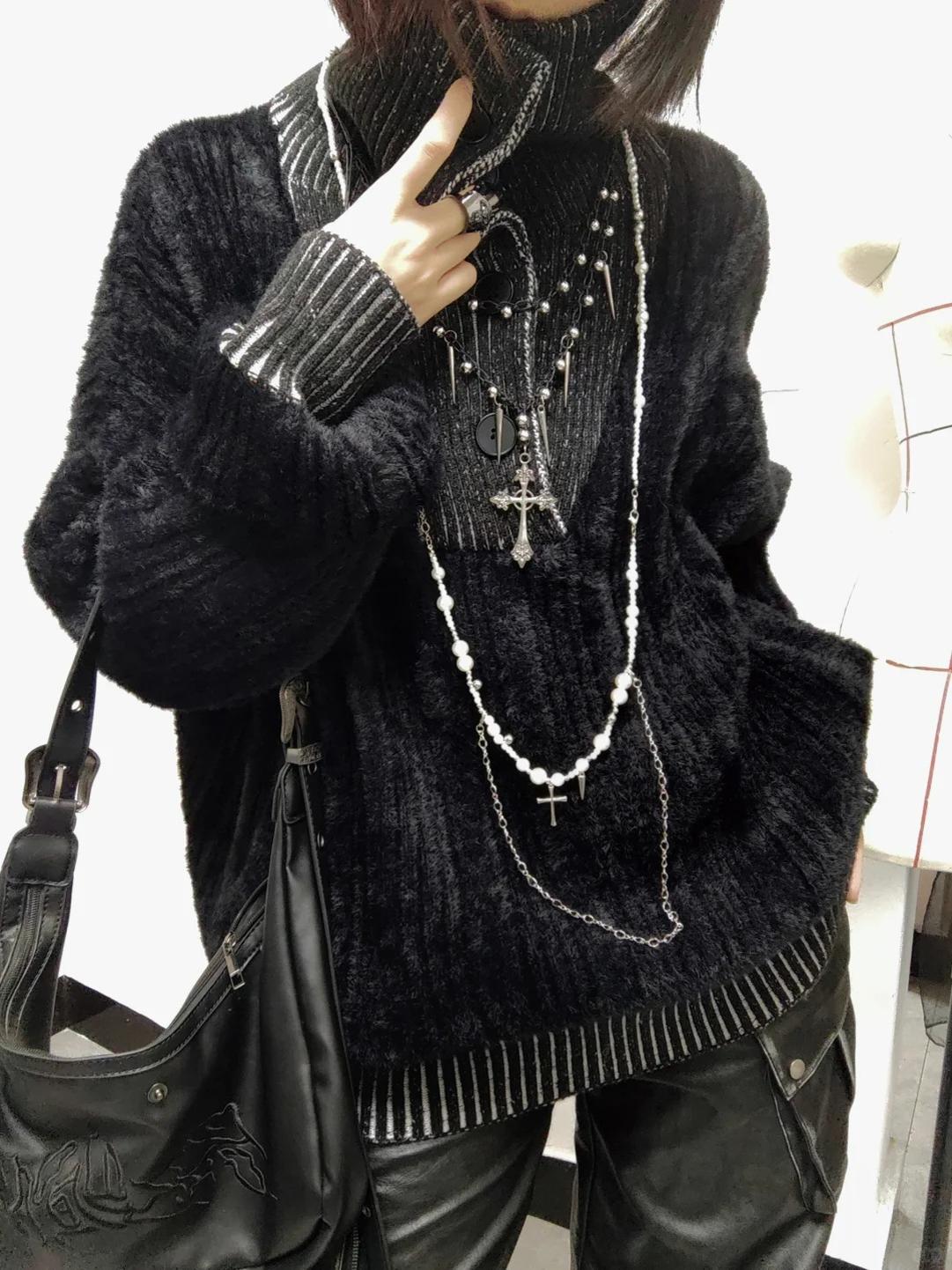 thumbnail for High grams, heavy pit strips, mink fur panels, contrasting lapels, stand collars, cropped sweaters, textured knits