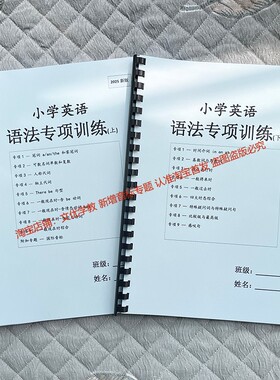 小学英语语法专项训练题作业本大全20大语法知识点总结归纳讲义