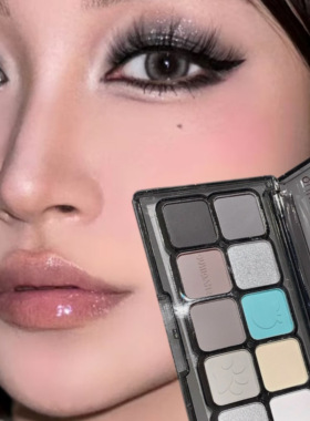 跨境专供爆款SHAQINUO粉雾白日梦十色眼影盘 细闪提亮eyeshadow