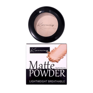 跨境专供爆款KIRRMING粉饼 3色防水控油遮哑光持久定妆外贸Powder