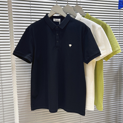 夏季修身刺绣POLO衫短袖T恤男