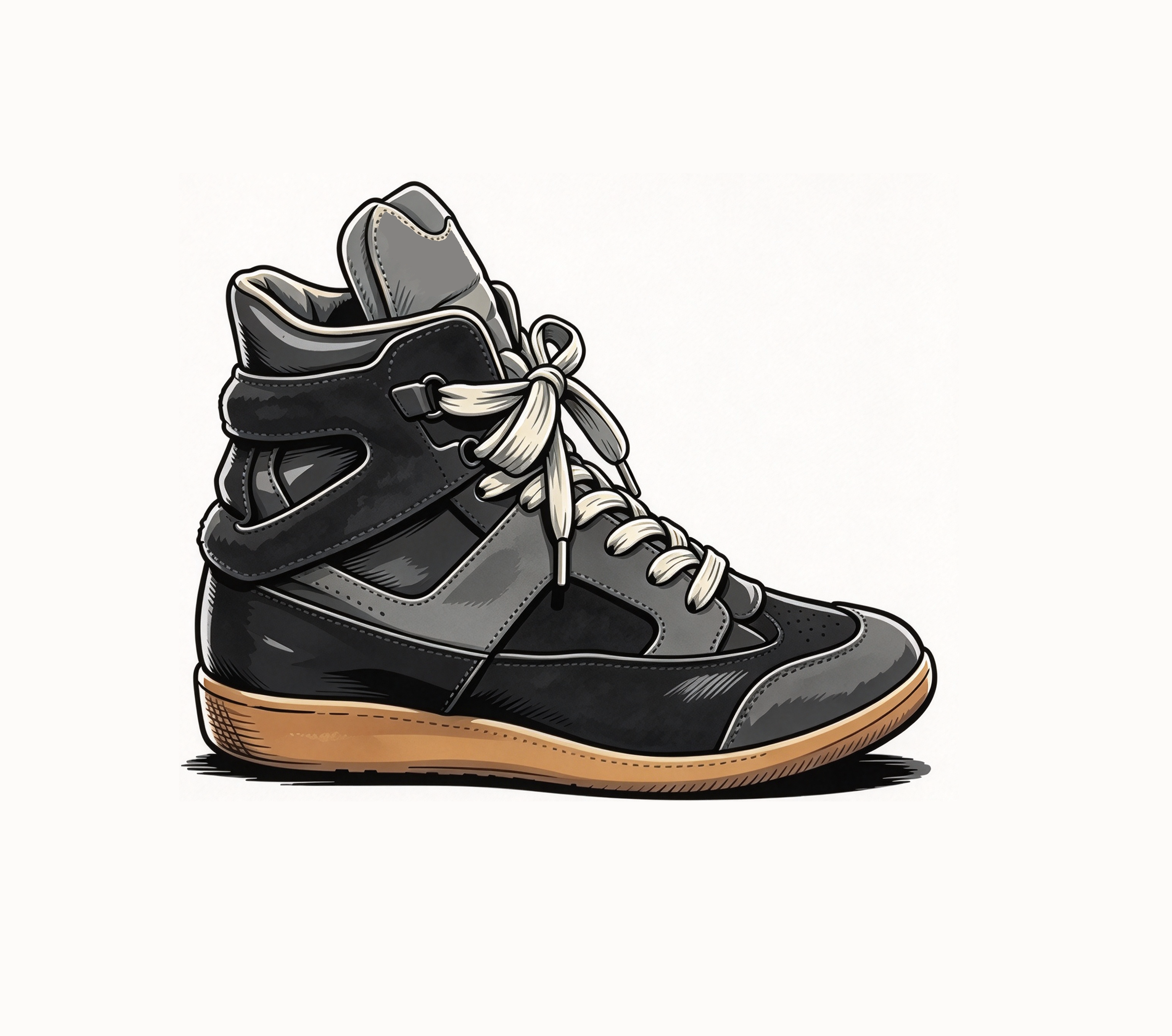 thumbnail for Richbro high top gats（Gray-black）