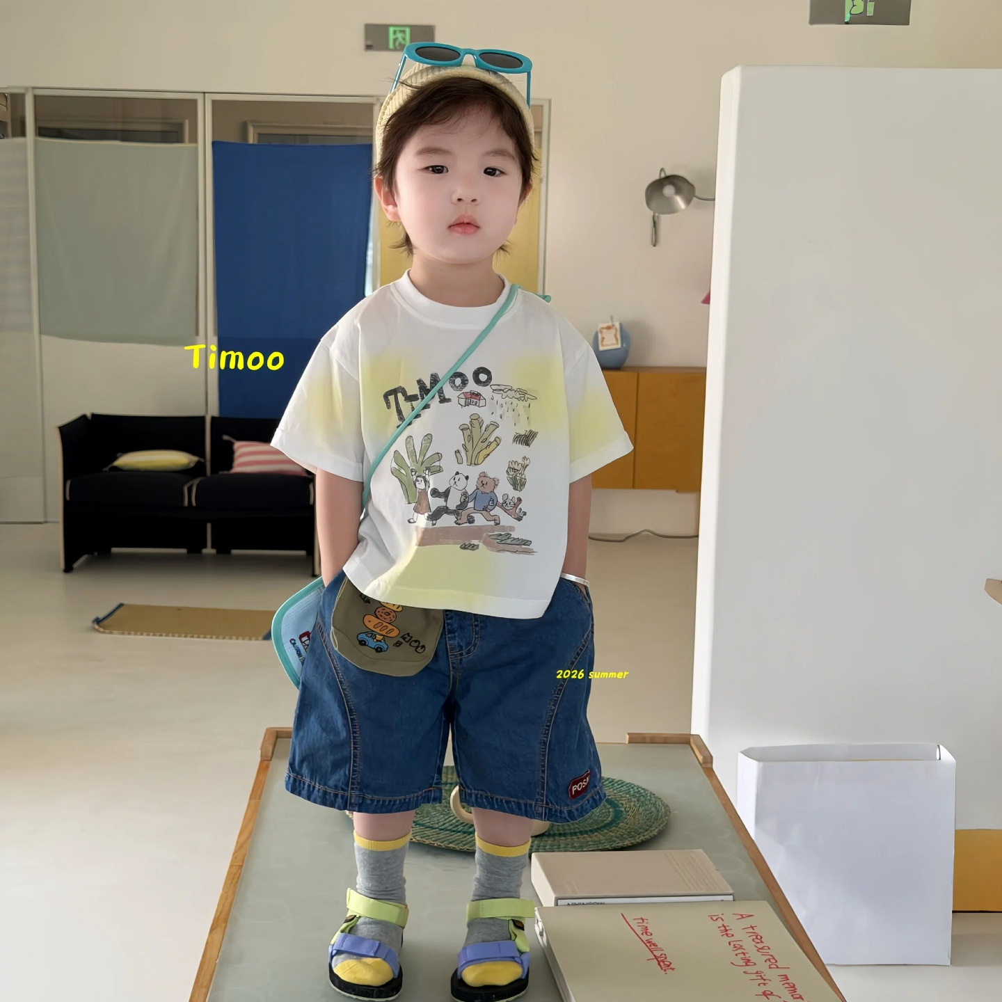 男童短袖Tt恤夏季新款2026儿童印花上衣宝宝纯棉衣服洋气韩版童装