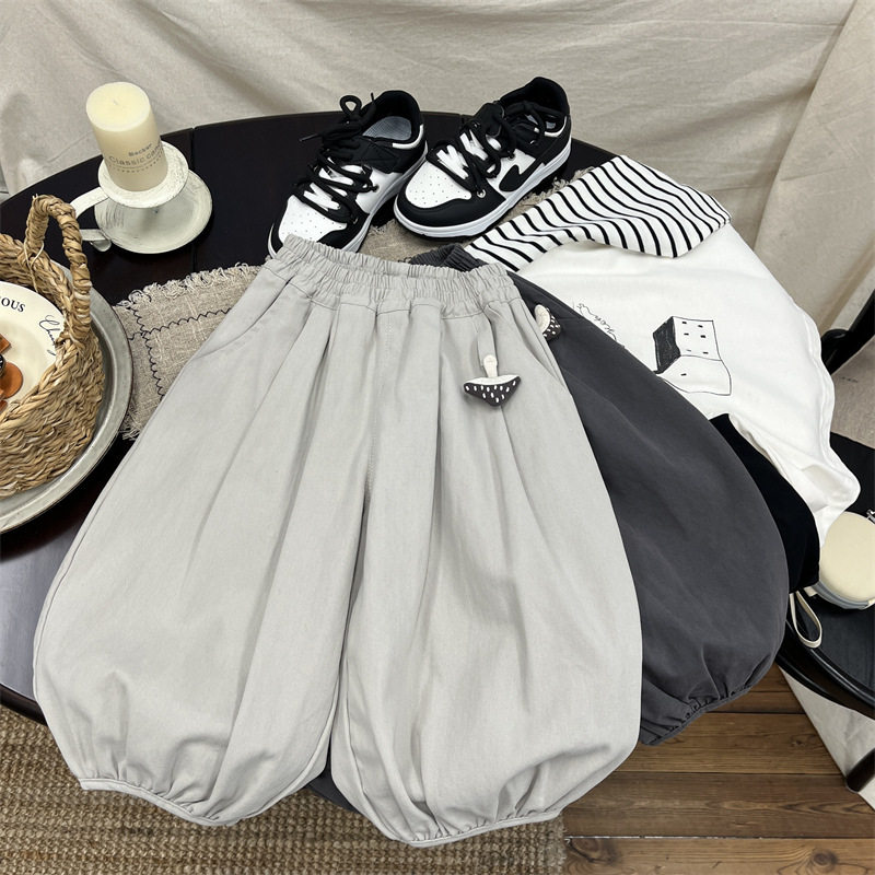 儿童裤子韩版2026新款男童春装长裤宝宝春季纯色宽松百搭休闲裤