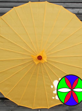大号金黄色纯色绸布伞绢纱丝绸油纸工艺伞COS舞蹈演绎道具装饰伞