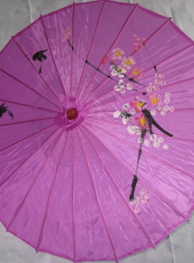 古商堂大号紫色绸布伞绢纱丝绸工艺伞演绎舞蹈伞道具礼品伞COS伞