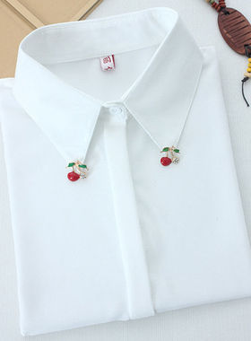 宽松大码白色带钻领衬衫女2025秋季新款长袖宽松大码打底衬衣上衣