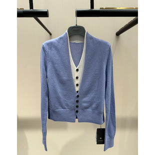 百搭显瘦套头假两件羊毛上衣长袖 专柜正品 2025新款 正品 548006 女装