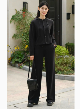 2025早秋新款秋休闲套装女装开衫上衣裤子两件套1301047+1100408