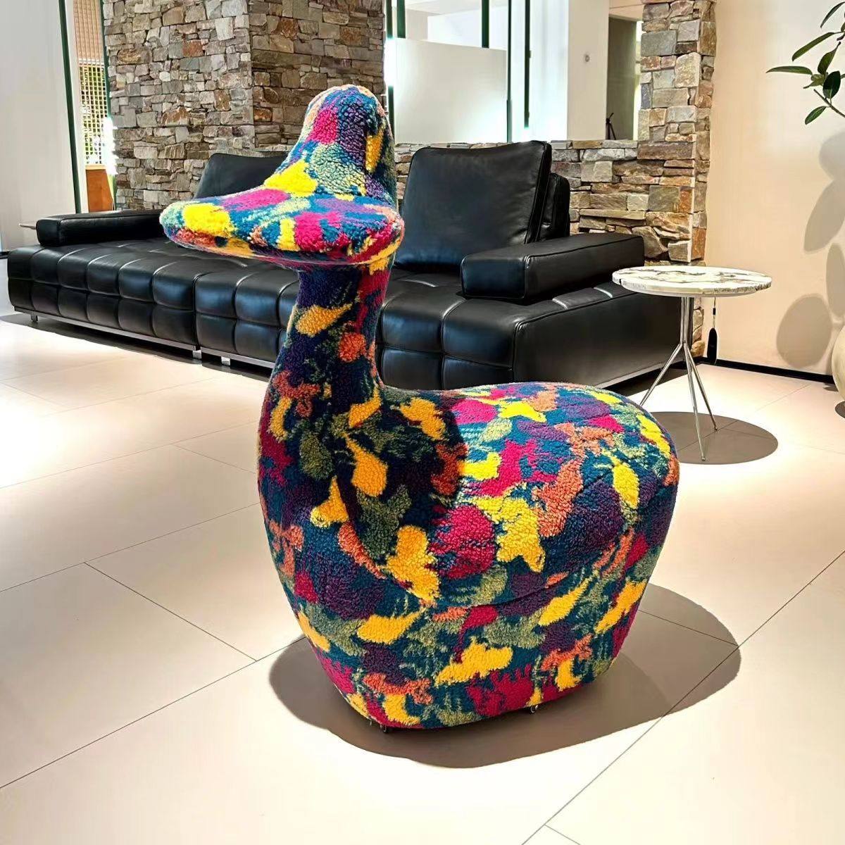 【溜溜唐老鸭.】客厅创意布艺小户型动物网红凳子,住宅家具,椅子,淘宝优惠券,粉丝福利购,淘宝优惠卷