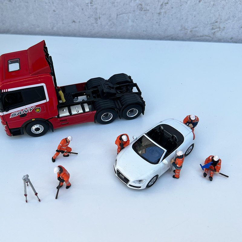 1:87 HO百万城Bachmann 人偶摆件火车站仿真收藏合金模型玩具车