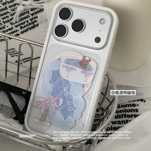 整日不营业联名「许愿小熊」ins风适用于苹果iPhone17promax全包16pro生日甜酷卡包简约少女滴胶保护手机壳