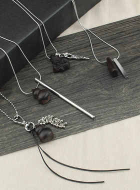 小众简约几何三角形长款项链女