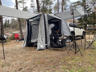 车尾帐篷充气野营车载内帐特斯拉