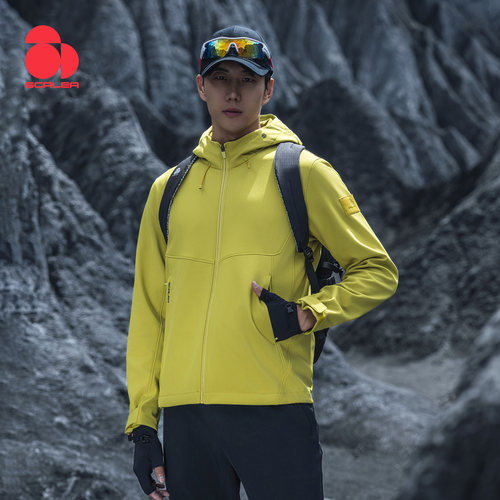 [破域]思凯乐户外软壳衣女男秋冬防风保暖冲锋衣内胆登山服外套