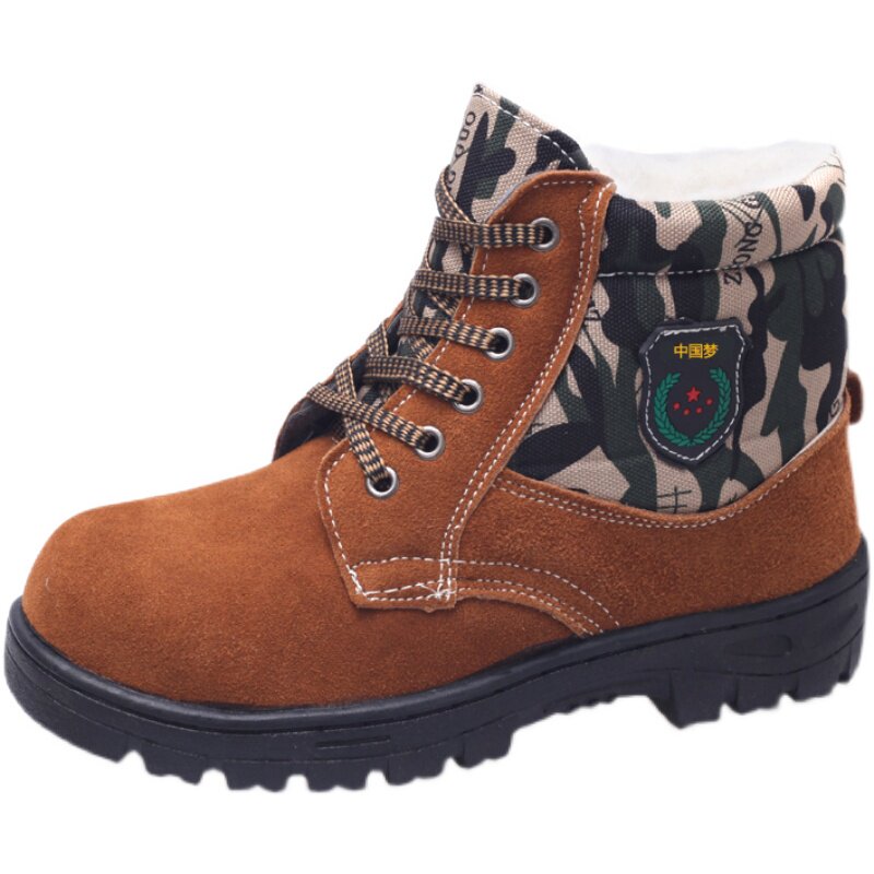 WINTER WARM LABOR PROTECTION SHOES HIGH-TOP COTTON SHOES SAFETY SHOES LIGHTWEIGHT ANTI-SMASHING ANTI-PUNCTURE ANTI-SLIP AND COLD-PROOF