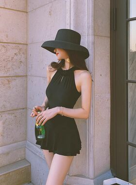 泳衣女连体裙式保守显瘦遮肚