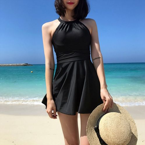 温泉韩国裙式遮肚显瘦大码游泳衣