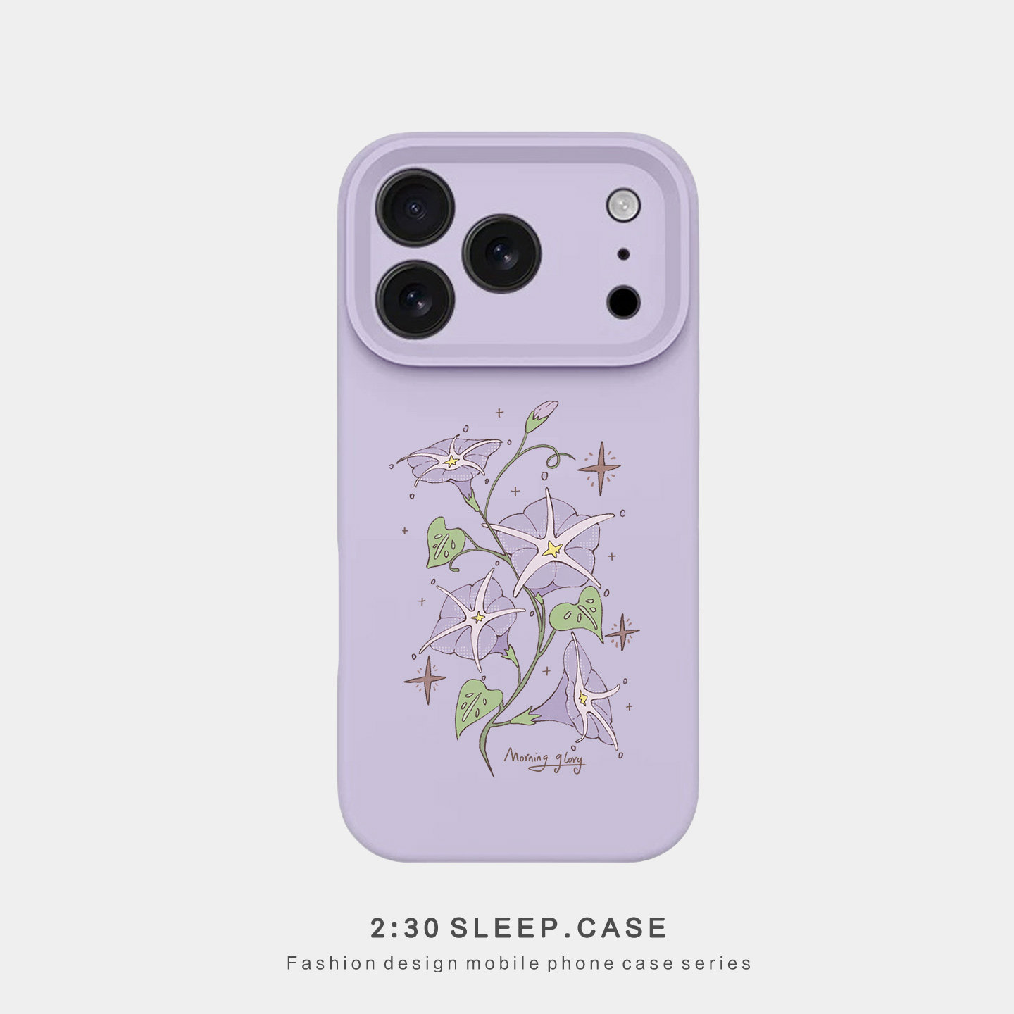 牵牛花适用苹果17PROMAX手机壳iPhone15新款淡雅紫肤感液态硅胶软壳16Plus精孔17Air防摔14pro全包12保护套13