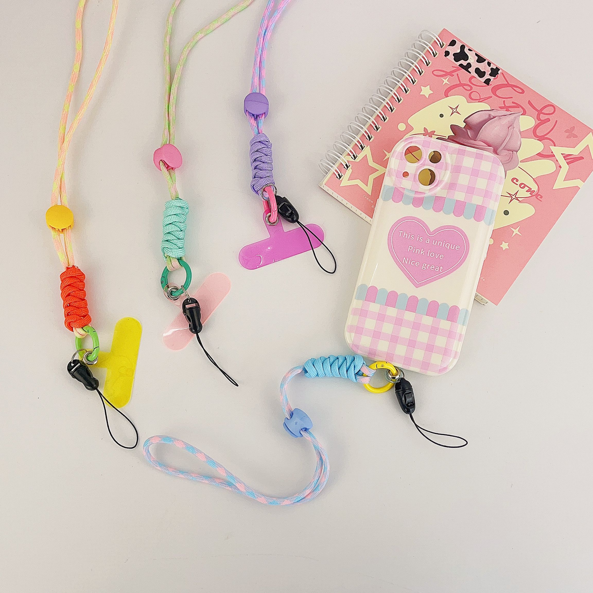 日韩挂绳钥匙扣包挂件防丢腕带手机个性男女学生手工编织手提S42