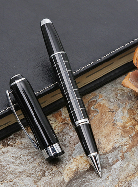 EOGO高档金属签字笔宝珠笔水笔碳素笔亚标规格笔芯黄铜笔中性笔