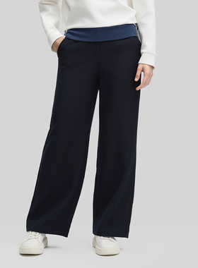 Fila/斐乐EMERALD女子户外时尚休闲加绒阔腿针织长裤F11W514803F