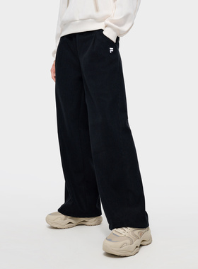 Fila/斐乐秋季新款女子户外潮流运动宽松阔腿针织长裤T11W447605F