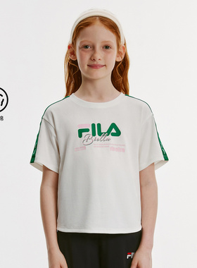 Fila/斐乐夏季新款女大童户外时尚休闲运动针织短袖衫K62G521107U