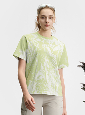 Fila/斐乐夏季女士户外时尚休闲运动针织短袖T恤衫A11W527122F