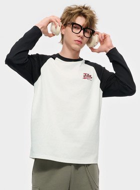 Fila/斐乐秋季新款男女同款户外潮流运动宽松长袖T恤T11U532201F