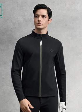 Fila/斐乐秋季新款男子户外时尚高尔夫菁英针织外套A11M545501F