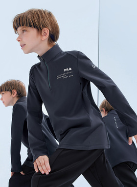 Fila/斐乐秋季新款男中大童户外时尚休闲运动长袖T恤K12B443221F